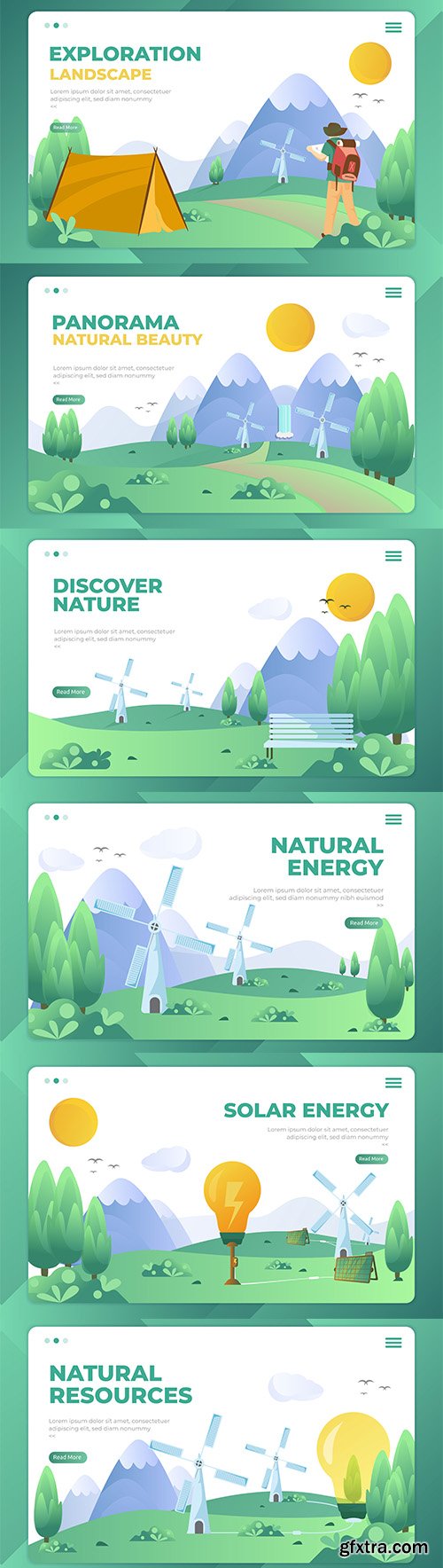 Natural Resources Landing Page Templates