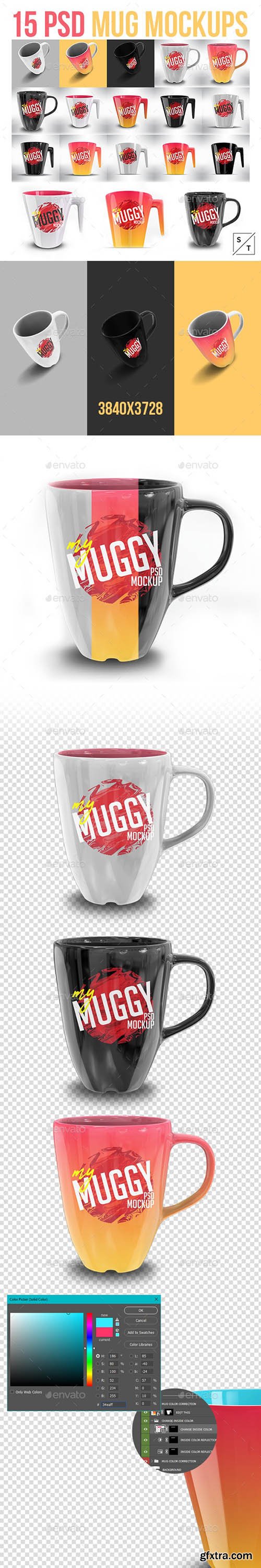 GraphicRiver - Photorealistic 15 PSD Mockup Mug Set 22658898