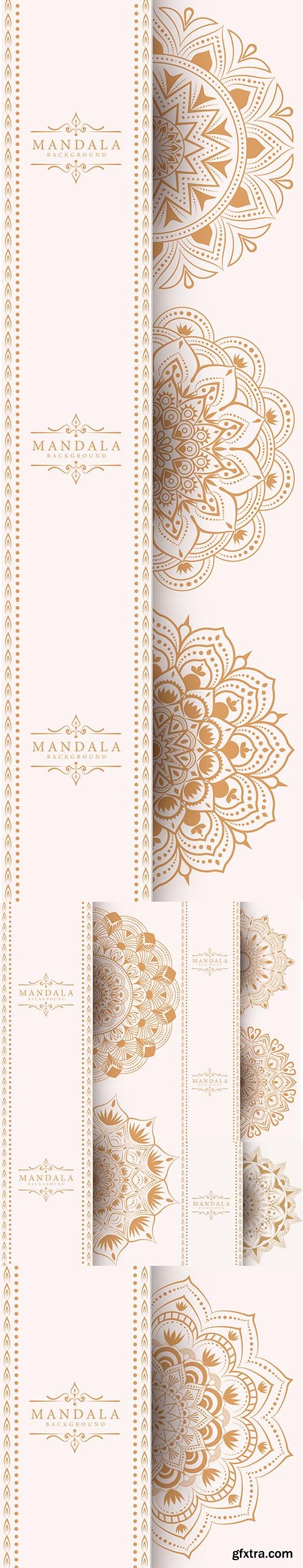Creative Luxury Mandala Background Set