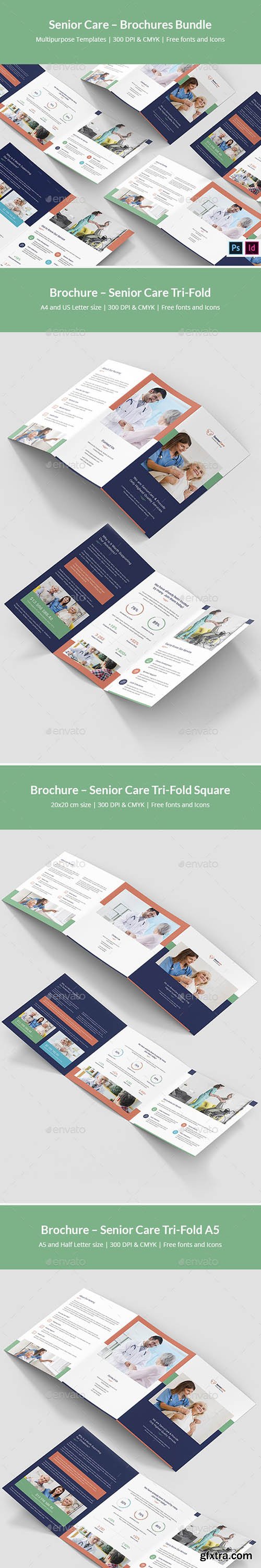 GraphicRiver - Senior Care – Brochures Bundle Print Templates 8 in 1 26046586