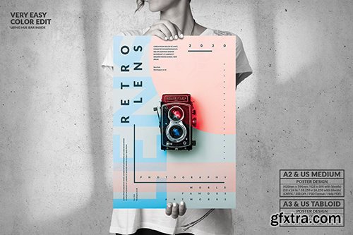 Retro Lens Exhibition - Big Poster Design
