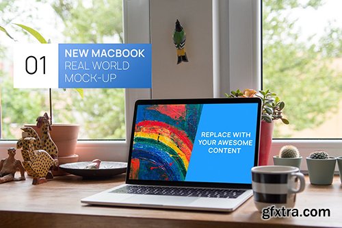 New MacBook 13 Cozy Home Real World Mock-up