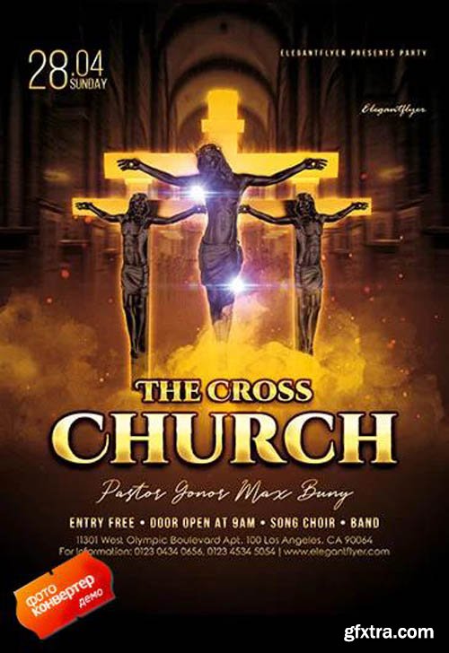 The Cross Church V2003 2020 Premium PSD Flyer Template