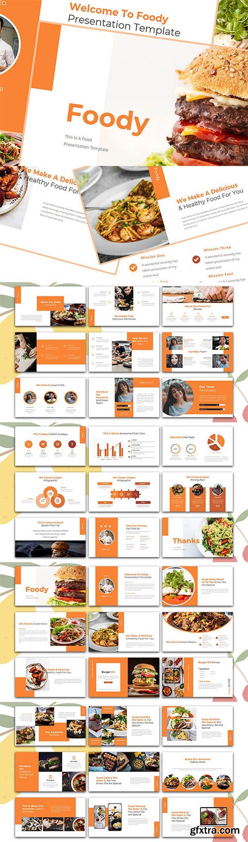 Foody – Food Powerpoint, Keynote and Google Slide Template