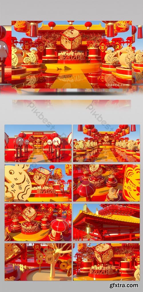 PikBest - Golden Rat Spring Festival 2020 Chinese New Year Festive New Year AE Template - 1618288