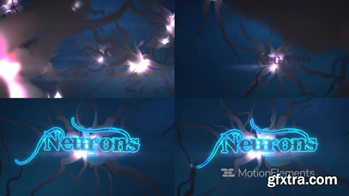 MotionElements Neurons - Flashing Neuron Network Logo Stinger 9228705