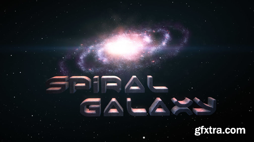MotionElements Spiral Galaxy - Galaxy Zoom Logo Stinger 9235947