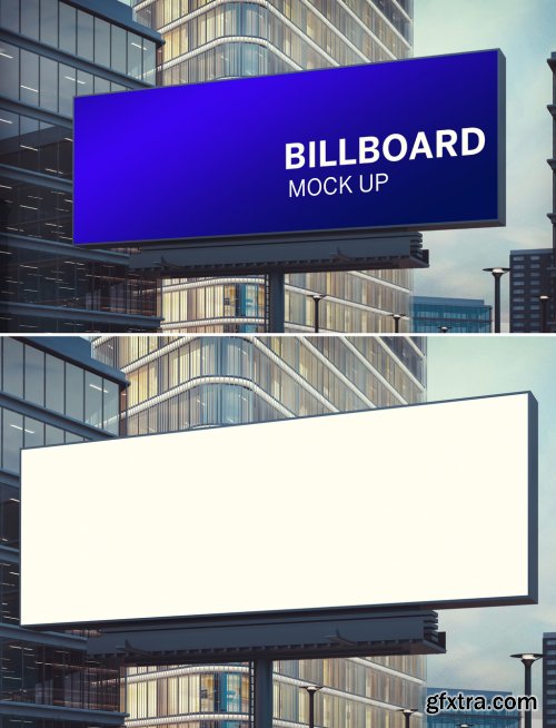 Large Horizontal Billboard in a City Mockup 261101269