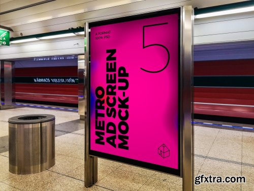 CreativeMarket - Metro Ad Screen Mock-Ups 6 (v.3) 4427529