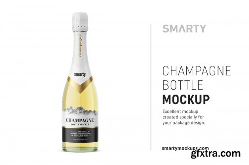 CreativeMarket - Champagne bottle mockup 4570594