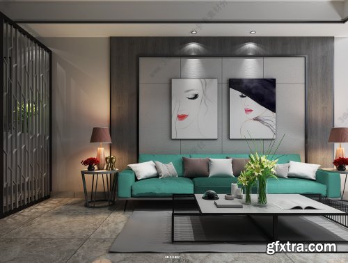 Post modern Livingroom 01