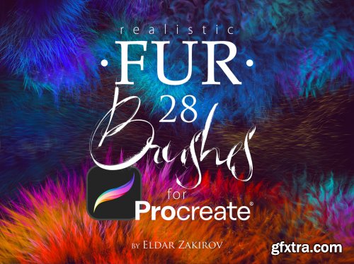 28 Realistic FUR Brushes for Procreate 5