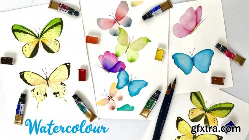 Learn to Paint Magical Watercolor Butterflies from Scratch | Step by Step Watercolor Painting