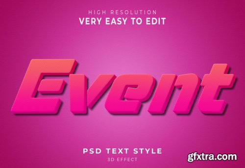 Event modern 3d text effect