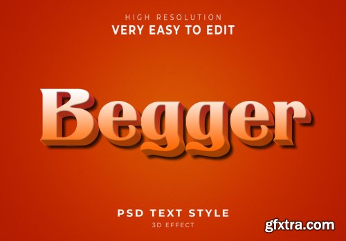 Amazing begger 3d text effect