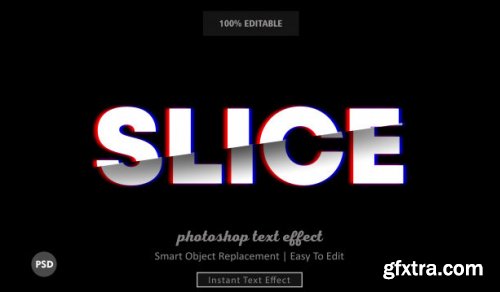 3d effect slice text effect
