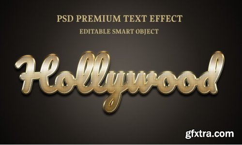 Hollywood text effectportrait of beautiful woman