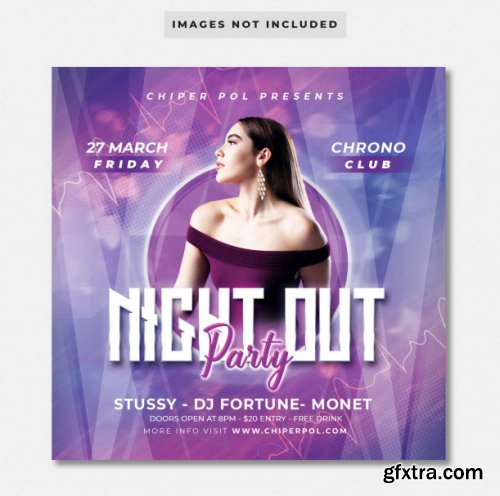 Night out party flyer