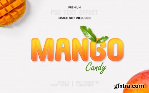 Editable mango candy 3d text effect template