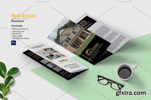 CreativeMarket - Real Estate Trifold Brochure V962 4367117