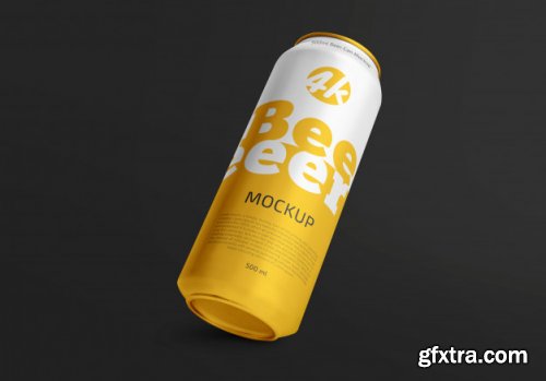 Aluminum soda or beer drink can mockup