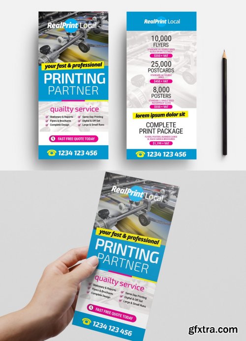 Flyer Layout with Bright Cmyk Elements 330835540