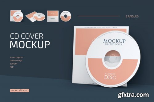 CreativeMarket - CD Cover Mockup Set 4511525