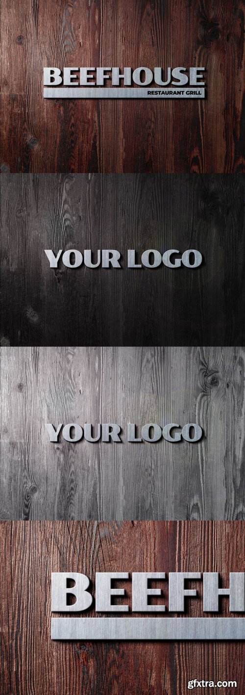 Metal Sign on Rustic Wood Background Effect 331499632