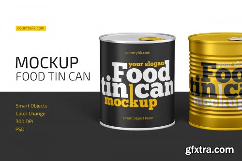 CreativeMarket - Food Tin Can Mockup 4473944