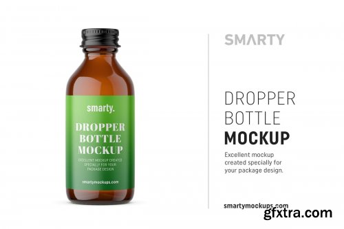 CreativeMarket - Amber dropper bottle mockup 4658394
