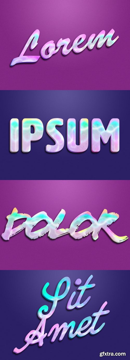 Holographic Text Effect Mockup 332774493