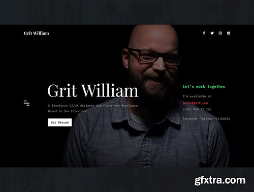 Grit - Portfolio/CV/Resume HTML Template