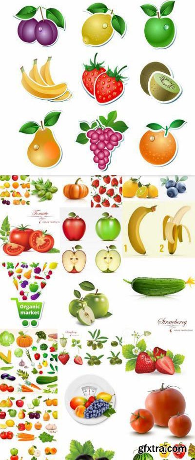 Fruits And Vegetables – 25 Vector