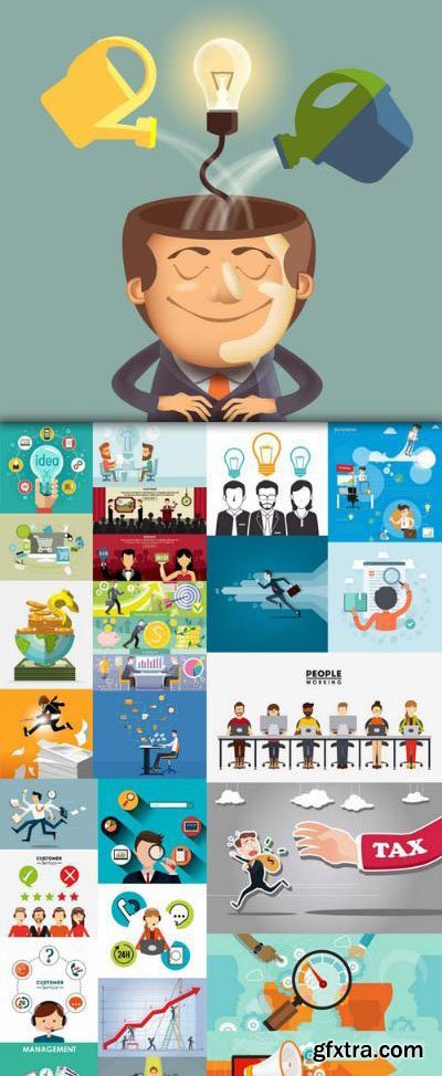 Various Business Illustrations – 25 Vector