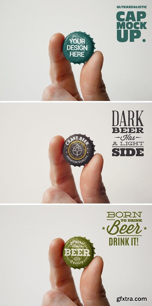 Beer Cap Hand Mockup