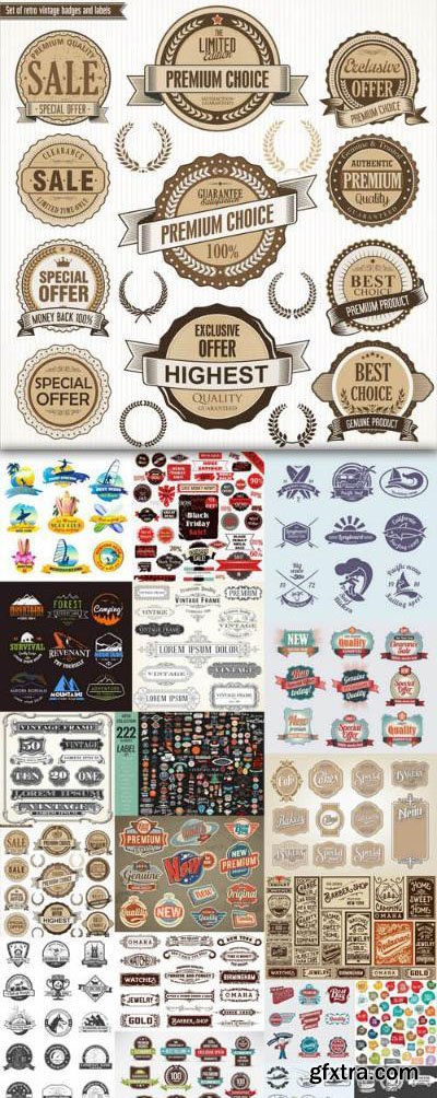 Different Labels & Stickers – 20 Vector