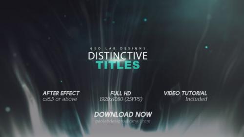Videohive - Distinctive Titles l Particles Lights Titles l Lines Waves Titles - 26139940