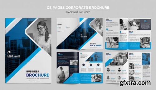 08 pages corporate brochure design Premium Psd