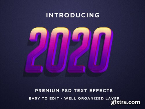2020 3d text effect photoshop templates Premium Psd