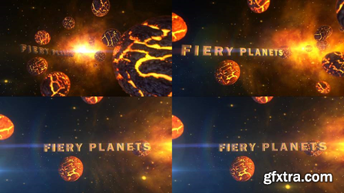 MotionElements Fiery Planets - Dying Planets and supernova Logo Opener 9173657