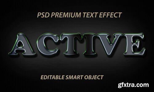 Active text style effect Premium Psd