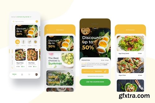 Promotion – Food Delivery Mobile UI Kit nft