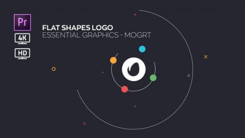 Videohive - Flat Shapes Logo | Essential Graphics | Mogrt - 22729757