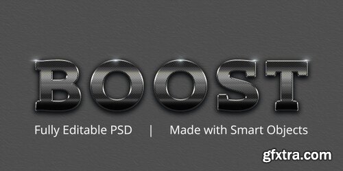 Boost text style effect Premium Psd