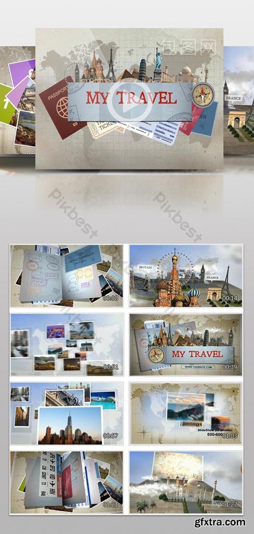 PikBest - World tourism promotion column packaging AE template - 86947