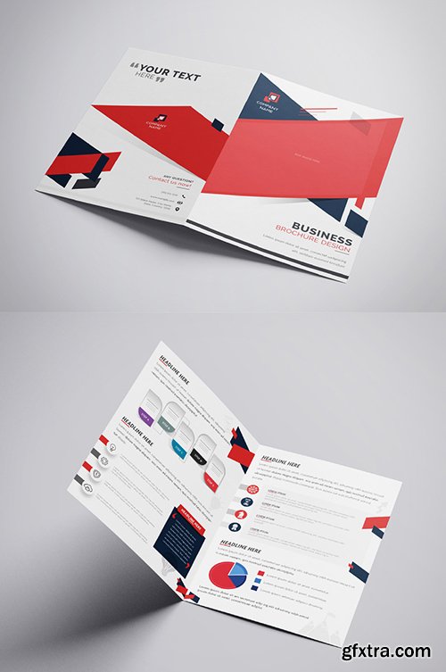 Red and Blue Business Brochure Layout 322876599