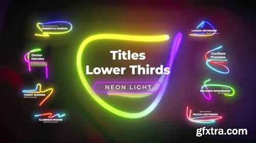 Videohive Neon Light Lower Thirds 3 26317763