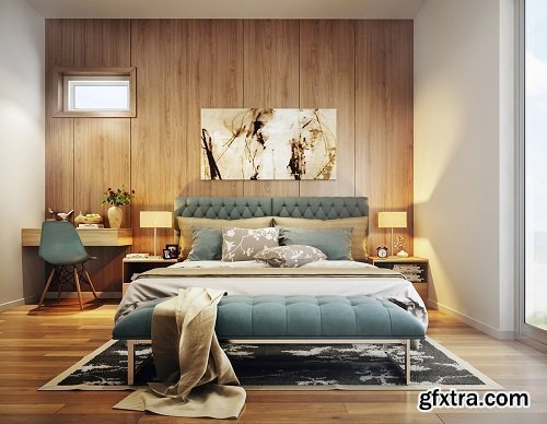 Modern Bedroom Scene 02 By DoDinhManh