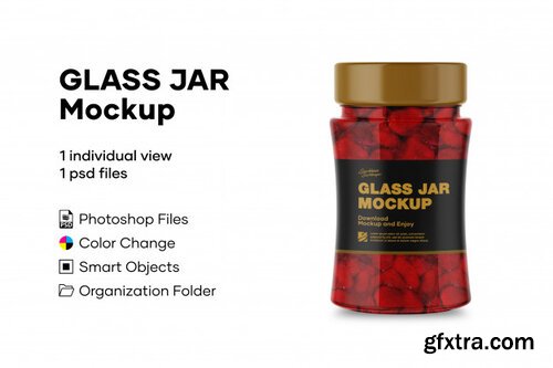 Glass jar mockup Premium Psd