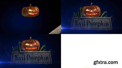 MotionElements Evil Pumpkin - Halloween Pumpkin Horror Logo Stinger 9172746